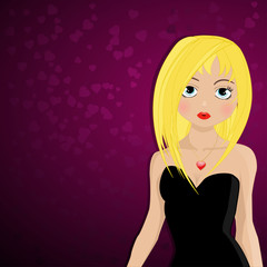 Cute cartoon girl
