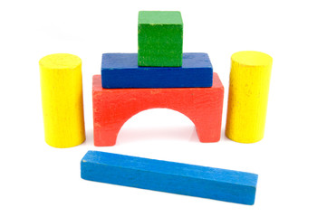 Colored toy blocks