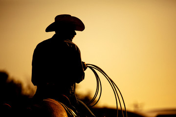 rodeo cowboy silhouet