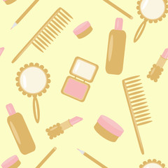 background with cosmetics and make-up