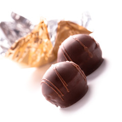 two foil opened sweets
