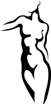 Sketch of woman torso