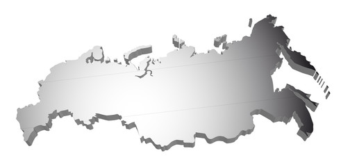 Russland Karte 3D