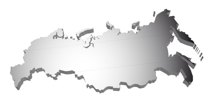 Russland Karte 3D