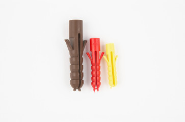 Brown, Red and Yellow Wall Plugs