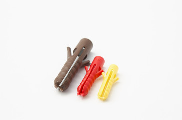 Brown, Red and Yellow Wall Plugs