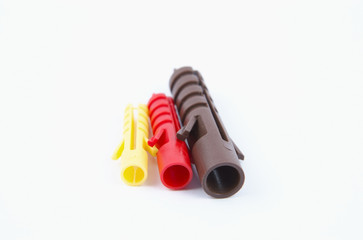 Brown, Red and Yellow Wall Plugs