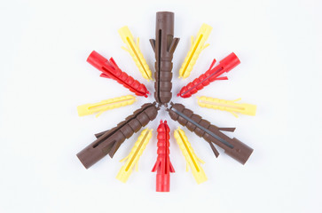 Brown, Red and Yellow Wall Plug Star