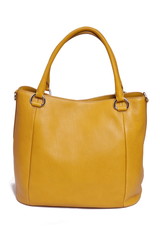 Yellow leather woman bag