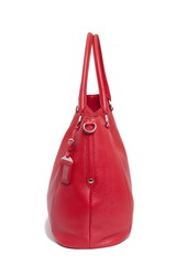 Red leather woman bag