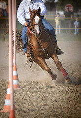 Horse race: Pole bending