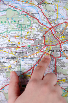 Warszawa na mapie