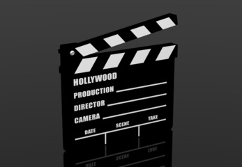 Filmklappe Hollywood Action - 3D Render - obrazy, fototapety, plakaty