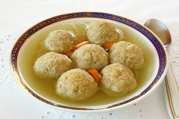 Matzo balls soup