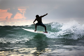 Surfer in ocean