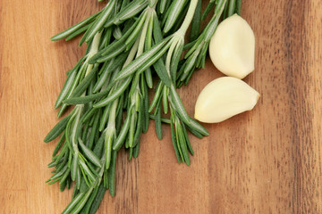 Garlic and rosemary