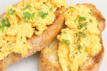 Scrambled Eggs on Toast