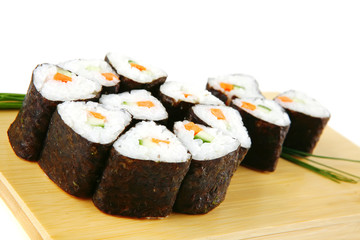 rolls served on wood