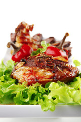 red beef meat slices