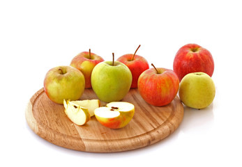 Lots of color ripe apples
