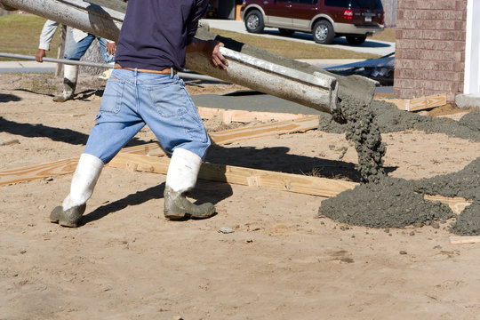 Pouring Concrete Driveway