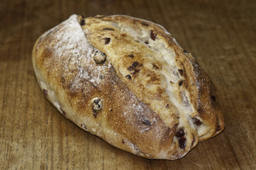 Single loaf of Cranberry sourdough bread