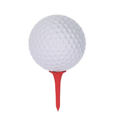 Golf ball on tee