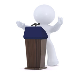 The  politician  at the Podium