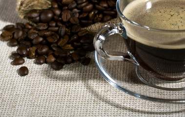 Coffee cup on the desk