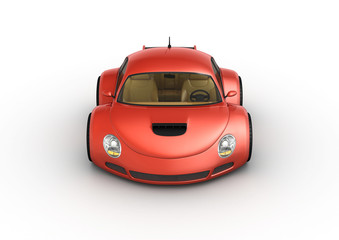 Red sport car (3d isolated micromachines series)