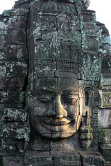 Close-up of face of the king. Bayon Temple. Angkor. Cambodia.