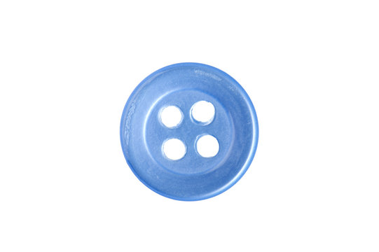 Blue sewing button
