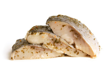 Pieces of herring with spices