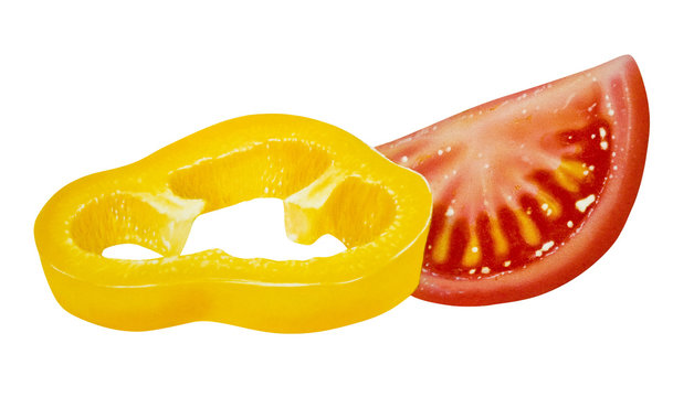 Tomate und Paprika