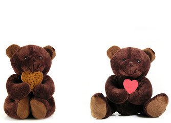 Two teddy bears to say "I love you"