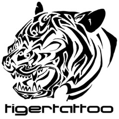 vector illustration tattoo - tiger