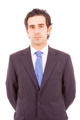 portrait of young business man, isolated on white