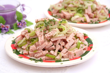 Wurst-Lauch-Salat