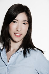 studio shot portrait of a beautiful southeast asian young woman