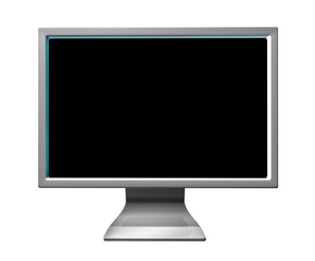 LCD computer monitor screen (clipping path included)