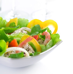 Healthy Salad with shrimps