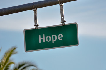 Fototapeta premium Hope Traffic Sign