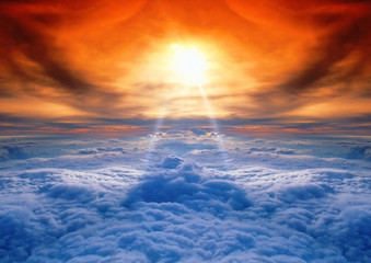 coucher ou lever de soleil