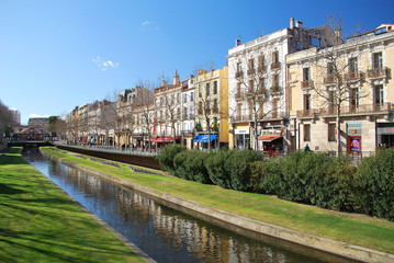 Le quai Vauban à Perpignan