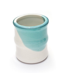 single china tes cup isolated on white