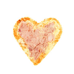 Heart shaped toast