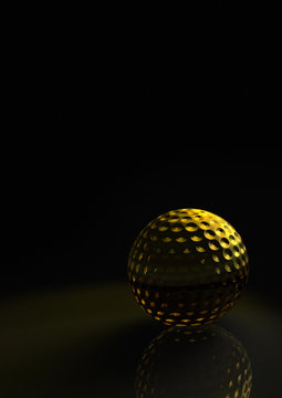 Goldener Golfball