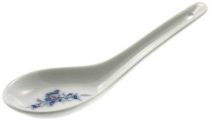 cuiller céramique chinoise fond blanc