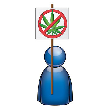 Manifestante contra drogas