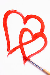 valentinstag, zwei herzen